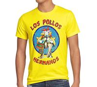 style3 Los Pollos T-Shirt Homme, Taille:L;Couleur:Jaune
