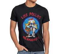 style3 Los Pollos T-Shirt Homme, Taille:S;Couleur:Noir