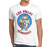 style3 Los Pollos T-Shirt Homme, Taille:XL;Couleur:Blanc