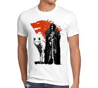 style3 Loup Géant T-Shirt Homme Snow Winterfell Jon, Taille: