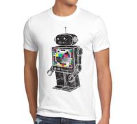style3 Mire de Traînage Robot T-Shirt Homme Sheldon, Taille:, Couleur:Blanc