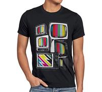 style3 Mire de Traînage T-Shirt Homme Monitor Retro télévision télé TV, Taille:, Couleur:Noir
