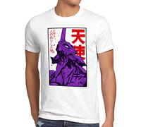 style3 Neo-Tokyo 3 Rage T-Shirt Homme Evangelion Anime Japonais, Taille:4XL, Couleur:Blanc