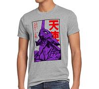 style3 Neo-Tokyo 3 Rage T-Shirt Homme Evangelion Anime Japonais, Taille:, Couleur:Gris chiné