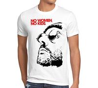 style3 No Women, No Kids T-Shirt Homme Léon The Professional Portman Nathalie reno Jean, Taille:L, Couleur:Blanc