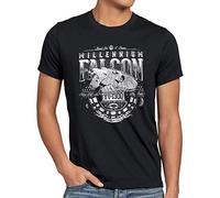 style3 Raid de Kessel 12 Parsecs T-Shirt Homme Faucon Millenium corellienne, Taille:L, Couleur:Noir