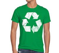 style3 Recycle T-Shirt Homme Leonard Sheldon, Taille:2XL;Couleur:Vert