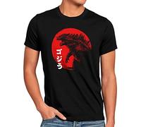 style3 Red Sun King T-Shirt Homme nipon Tokyo Japon Gojira Kaiju, Taille: