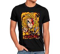 style3 Rengoku Fury T-Shirt Homme Demon Anime Japan Manga, Taille:M