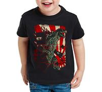 style3 Rétro Japon Gojira T-Shirt pour Enfants Kaiju Gojira, Taille:
