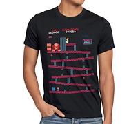 style3 Retro Kong T-Shirt Homme Donkey Geek nes Nerd Gamer, Taille: