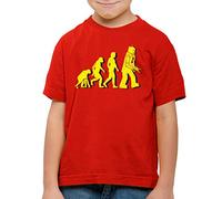 style3 Robot Evolution T-Shirt pour Enfants Sheldon, Couleur:Rouge;Taille:116