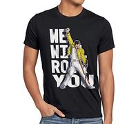 style3 Rock You T-Shirt Homme Freddie Live Festival You, Taille:, Couleur:Noir