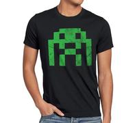 style3 Sheldon Alien Invader T-Shirt Homme Space, Taille:, Couleur:Noir