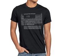 style3 Sheldon Système Périodique T-Shirt Homme Cooper TBBT, Taille:, Couleur:Noir