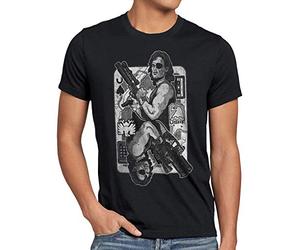 style3 Snake Plissken T-Shirt Homme Escape from New York 1997, Taille:, Couleur:Noir