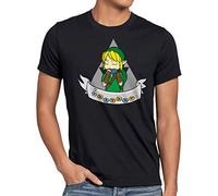 style3 Song of Time T-Shirt Homme Link Hyrule Ocarina, Taille:XL, Couleur:Noir