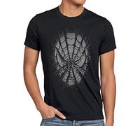 style3 Spider Web T-Shirt Homme Man Toile d'araignée The Amazing Comic, Taille: