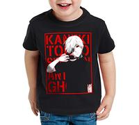 style3 Tokyo Fate T-Shirt pour Enfants Ghoul Kaneki Anime Manga, Taille:128