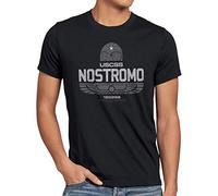style3 USCSS Nostromo 180286 T-Shirt Homme xénomorphe Alien, Taille:, Couleur:Noir