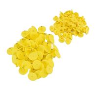 Stylebest 100 Pièces étiquettes D'oreille Rondes pour Animaux Durables et Faciles à Utiliser pour L'identification du Bétail en TPU avec Clou en Cuivre pour L'élevage de Bovins Moutons Porcs (Jaune)