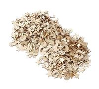 Stylebest 1000pcs Wood Moon Star Cutout Slices, étoiles Inachevées et Moon Forme Des Découpes en Bois avec une Surface Redoutable Glissante, pour la Peinture D'artisanat de Bricolage