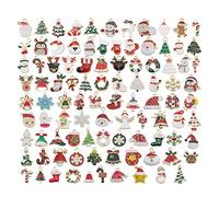 Stylebest 96 PCS Pendentifs de Noël Mélangés, Bijoux de Bricolage Faisant des Fournitures avec Divers Styles et Couleurs, pour le Collier Bracelet Oreille de troux.