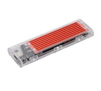 Stylebest Adaptateur de Disque Dur Externe 10Gbps, Boîtier de Convertisseur NVME M.2 vers Type C USB3.1 Gen2 Transparent pour Ordinateur de Bureau et Ordinateur Portable (Rouge)