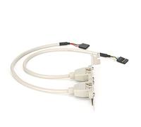 Stylebest Adaptateur USB 2.0 Haute Vitesse D'extension de Panneau Avant avec 2 Ports pour Ordinateur de Bureau, Plug and Play Facile, Aluminium