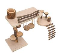 Stylebest Aire de Jeux en Bois pour Hamster Durable, avec Balançoire, Caractéristiques d'escalade pour Petits Animaux de Compagnie, Conception en Bois de Pommier