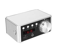Stylebest Amplificateur Audio HIFI Bluetooth 5.0, Stéréo Numérique Puissant pour les Amateurs de Cinéma Maison et de Musique (Argent)