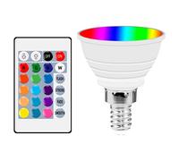 Stylebest Ampoule LED RVB, 16 Couleurs Changeantes, Ampoule Intelligente, Télécommande 85-265 V E14, Projecteur avec Angle de Faisceau de 45 Degrés, 450 Lm, 85 CRI, pour éclairage de