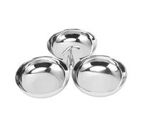 Stylebest Assiette à Collation en Acier Inoxydable de qualité Supérieure, Facile à Nettoyer, Plat à Fruits 3 en 1 pour la Maison et les Fêtes (Style 1)