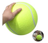 Stylebest Balle de Tennis Géante de 24 Cm, Jouet à Mâcher pour Animal Domestique, Balle en Caoutchouc Durable de Grande Taille pour Signature ou Jeu, avec Un Design Super épais pour Les (Jaune)