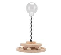 Stylebest Balle Qui Fuit pour Chat, Jouet Interactif et Amusant, Alimentation pour Chats et Chiens D'intérieur, Conception à Ressort en Acier, 12,6x7,5x7,5 Pouces (Petits Trous)