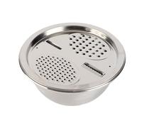 Stylebest Bassin Râpe Multifonctionnel en Acier Inoxydable, avec Passoire Fine et Panier de Vidange pour Laver les Légumes et les Fruits, Ensemble 3 en 1