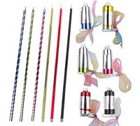 Stylebest Bâton Magique Rétractable, Accessoires de Magicien Professionnels Pliables à Ressort, Personnel Extensible de 36,6 Pouces avec Interrupteur élastique pour Spectacle sur Scène, (Blanche)