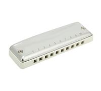 Stylebest Blues Harmonica Professional Mouthorgan avec Couvercle en Acier Inoxydable pour Débutants et Experts - Instrument de Musique b 10 Trous, 4,1 X 1,2 X 0,8 Pouces (Blanche)