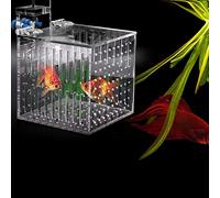 Stylebest Boîte D'isolation pour Aquarium, en Acrylique Transparent, Conception Multifonctionnelle pour Nouveaux Poissons, Taille 10.5 Cm