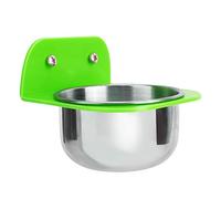 Stylebest Bol d'alimentation en Métal Portable pour Oiseaux, Récipient d'eau et de Nourriture Durable, Facile à Nettoyer, Parfait pour Les Cages et Les Maisons (Petit Vert)