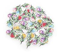 Stylebest Boutons à Fleurs Colorés 200 Pièces, Boutons en Bois Durables à 2 Trous pour la Couture et L'artisanat de Bricolage, Décoratifs en Matériau Naturel