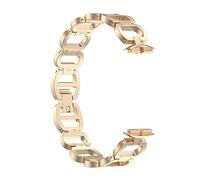 Stylebest Bracelet de Rechange en Métal, Compatible avec Luxe Smart Band, Bracelet de Poignet avec Bracelet Pliable pour Plus de Confort, Noir Argent Rose or Rose Champagne rosé (Champagne)