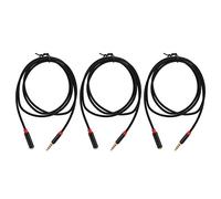 Stylebest Câble à 4 Pôles, 3 Pièces, Cordon tressé en Nylon pour Microphone, Carte Son et écouteurs, Noir