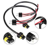 Stylebest Câble Adaptateur de Faisceau de Câbles pour Ampoules 9006, pour la Conversion des Phares et des Antibrouillards, 2 Pièces, Fil de Cuivre à Haute efficacité pré-câblé