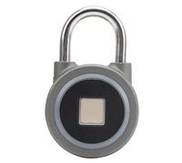 Stylebest Cadenas Antivol Portatif sans e Serrure de Bluetooth D'empreinte Digitale pour la Valise de Tiroir de Sac, IP65 Imperméable, Alliage de Zinc, Rechargeable par USB (Gris clair)