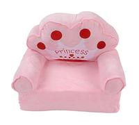Stylebest Canapé Pliable pour Enfants, Design de Dessin animé Mignon, Canapé-lit Ouvert à Rabat 2 en 1 pour Salon Chambre à Coucher, Motif de Couronne Rose (2 Niveaux)