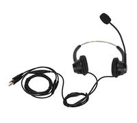 Stylebest Casque Téléphonique Double Prise 3,5 Mm, Volume Réglable, Filaire, pour PC, Service Client Professionnel, Casque Binaural Noir