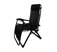 Stylebest Chaise Longue Pliante, Réglable, Confortable, Portable, pour la Sieste, Les Loisirs en Plein Air, la Relaxation sur la Plage (Noir Froid)