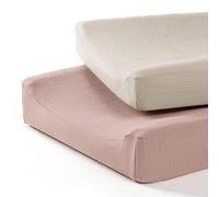 Stylebest Changer des Feuilles de Table.2pcs Couvercles à Changement de pavé Doux à la Couches à Changement de Table à Changement de Table de Table de Couleur de (Abricot Rose)