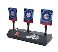 Stylebest Cible de Tir électronique pour Enfants, Cibles de Notation à Réinitialisation Automatique avec Son et Lumière, Jouet de Jeu en Plein Air pour Enfants, Matière Plastique, 1 Ensemble (Trois